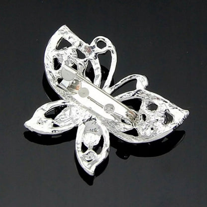 Broșă fluture din argint cu zirconiu cubic