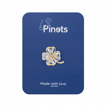 Trifoi placat cu aur - un ac norocos