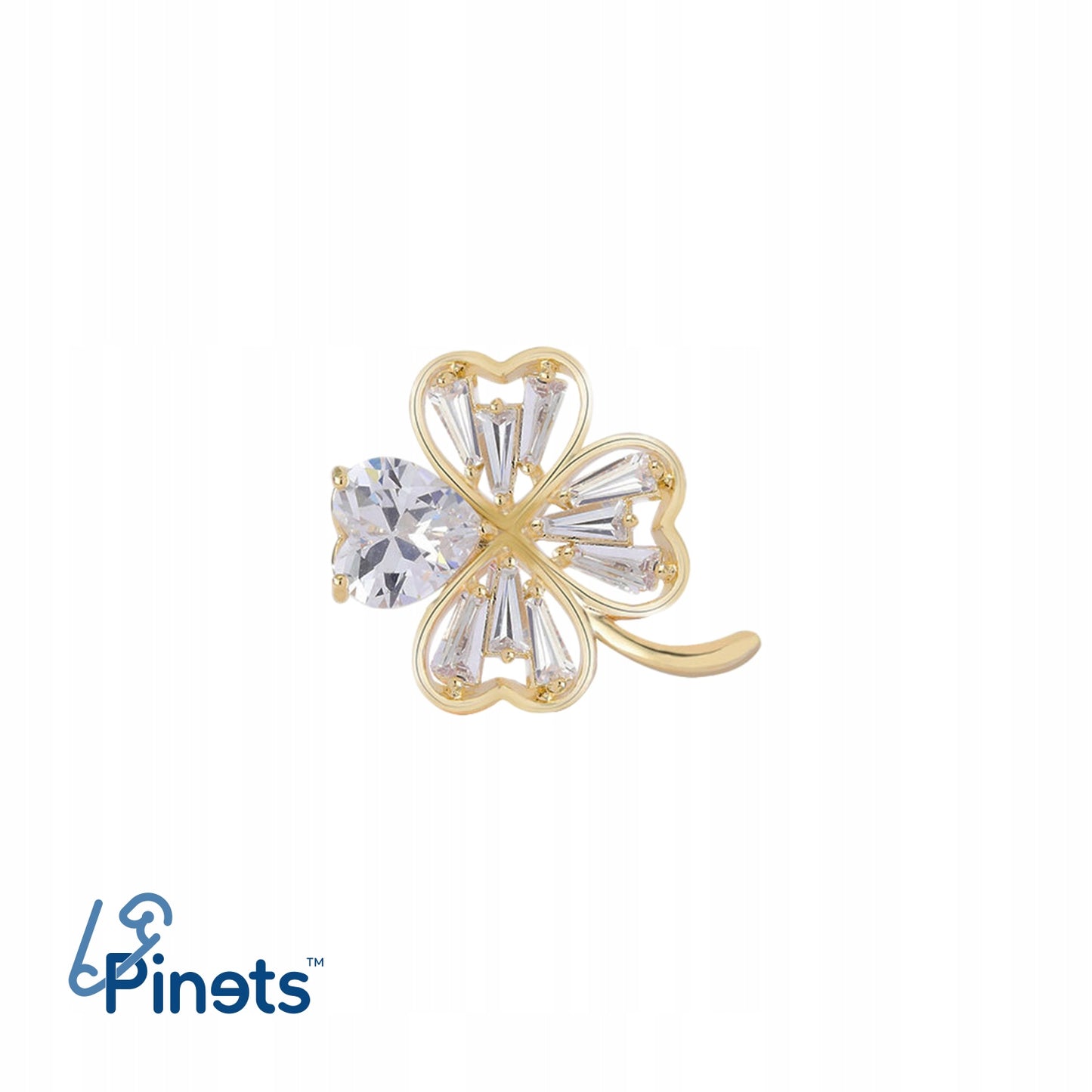 Trifoi placat cu aur - un ac norocos