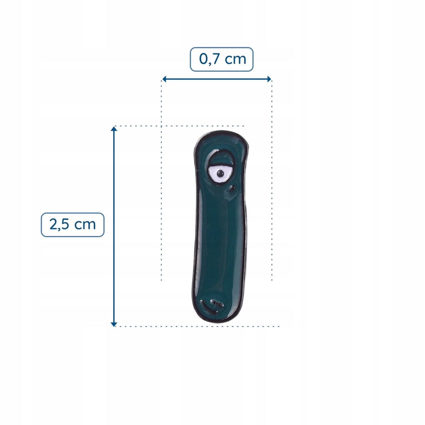 Litera I cu un ochi - ac verde închis