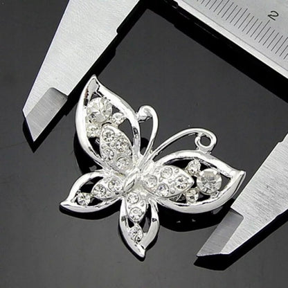 Broșă fluture din argint cu zirconiu cubic