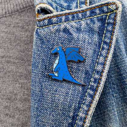 Dragon albastru - insignă pentru copil