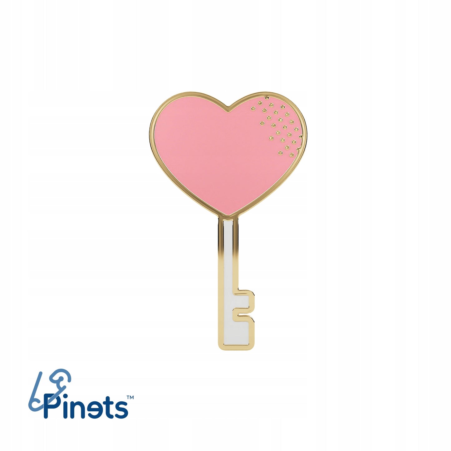 Insignă de nuntă - inimă roz pe cheie - cadou de nuntă