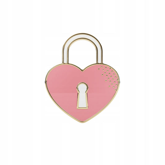 Broșă de nuntă - lacăt roz - cadou de nuntă